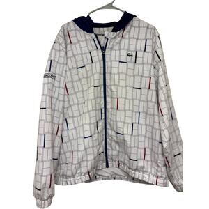 Lacoste Sport Novak Djokovic Zip Full Jacket Tennis Windbreaker Geometric 3XL